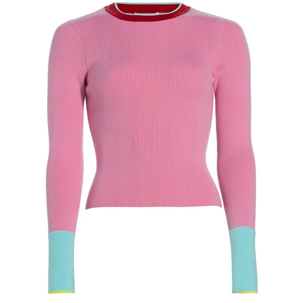 NWT Alice + Olivia Westi Colorblocked Top